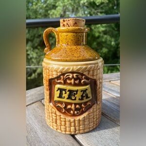 Vintage Lefton Jug Tea Jar Cork Top